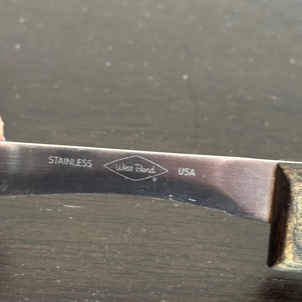 West Bend | Stainless Steel Paring Knife | Wood‎ Handle USA Vintage Kitchen Tool